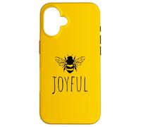 Be Joyful - Messaggio minimalista ispiratore Pun Bee Lover Custodia per iPhone 16