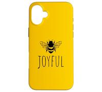 Be Joyful - Messaggio minimalista ispiratore Pun Bee Lover Custodia per iPhone 16 Plus