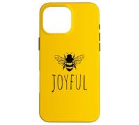 Be Joyful - Messaggio minimalista ispiratore Pun Bee Lover Custodia per iPhone 16 Pro Max