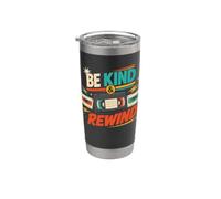 Be Kind and Rewind - Cassetta VHS retrò anni '80 e '90, nostalgia Bicchiere termico in acciaio inox doppia parete