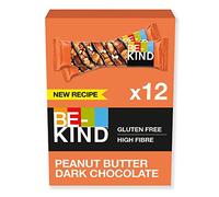 BE-KIND Barretta al Gusto di Burro di Arachidi e Cioccolato Fondente, Snack senza Glutine, 1 Confezione x 12 Barrette da 40 g