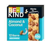 Be-Kind Barretta Al Gusto Di Mandorle E Cocco, Snack Senza Glutine, 12 Unità, Confezione da 1