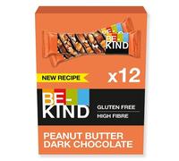 BE-KIND Barretta al Gusto di Burro di Arachidi e Cioccolato Fondente, Snack Senza Glutine, 1 Confezione x 12 Barrette da 40 g