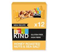 BE-KIND Barretta al Gusto di Mandorle Tostate, Miele e Sale Marino, Snack senza Glutine, 1 Confezione x 12 Barrette da 40 g