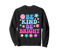 Be Kind Be Bright - Colorful Retro Cute Positive Vibes Kids Felpa