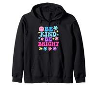 Be Kind Be Bright - Colorful Retro Cute Positive Vibes Kids Felpa con Cappuccio