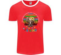 Be Kind Elephant Autism Autistico Uomo Ringer T-Shirt FotL
