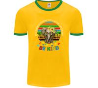 Be Kind Elephant Autism Autistico Uomo Ringer T-Shirt FotL