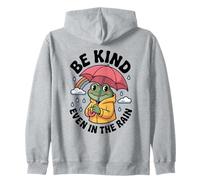 Be Kind Even in The Rain Cute Frog Gentilezza Groovy Rainbow Felpa con Cappuccio
