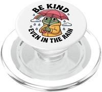 Be Kind Even In The Rain Cute Frog Gentilezza Groovy Rainbow PopSockets PopGrip per MagSafe