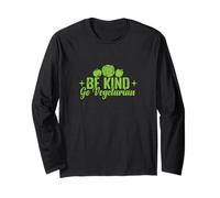 Be Kind Go Vegetariano Positivo Vegano Maglia a Manica