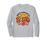 Be Kind Groovy Retro Sunshine Cute Kindness Teacher Maglia a Manica