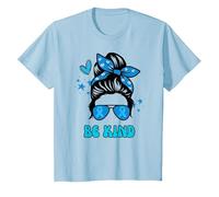 Be Kind - Panino disordinato per la consapevolezza del Cancro alla prostata con Nastro Blu Maglietta, Bambini, Celeste, 10 Anni