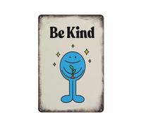 Be Kind People Club Be Kind Poster Be Kind Wall Art Be Kind Kindness People Targa in metallo Poster Vintage Culture Decorazione da parete in alluminio Giardino Ristorante Soggiorno Camera da letto 1