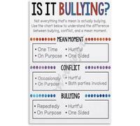 Be Kind Poster Anti Bullying Awareness SEL Education Chart Canvas Print Wall Art for Kids Room School Counselor Office(Framed,08x12inch(20x30cm))