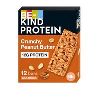 Be-Kind Protein Barretta Burro Arachidi Senza Glutine 12x50g | Snack proteico ricco di proteine vegetali e burro di arachidi, confezione multipack ideale per l'ufficio e lo sport
