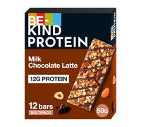 BE-KIND Protein Barretta Proteica al Cioccolato al Latte, Caffè e Arachidi, Snack Proteico senza Glutine, 12 gr di Proteine, Confezione da 12 Barrette
