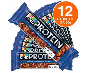 Be-Kind Protein Cioccolato Fondente Frutta Secca e Sale - 12 Barrette Proteiche