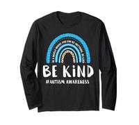 Be Kind Rainbow Autism Awareness Autistic Pride Mese Maglia a Manica