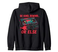 Be Kind Rewind O Else Horror Retro VHS Felpa con Cappuccio