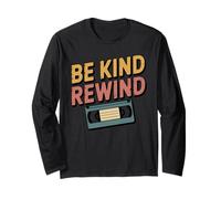 Be Kind Rewind Retro Anni '80 '90 VHS Nostalgia Maglia a Manica