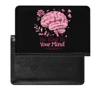 Be Kind to Your Mind Mental Health Matters Awareness Porta passaporto per uomo donna custodia passaporto in pelle PU portafoglio da viaggio