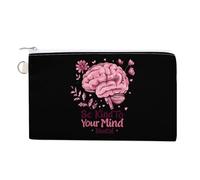 Be Kind to Your Mind Mental Health Matters - Portamonete in tela portatile per uomo e donna, stile unico, taglia unica, Stile:, taglia unica, Sacchetto portamonete