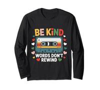 Be Kind Words Don't Rewind Vintage Music Lovers Anni '90 '80 Maglia a Manica