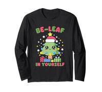 Be-Leaf in Yourself - Gioco di Parole per Albero di Natale Maglia a Manica