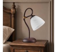 Be Light Abat-jour classica in metallo con paralume in vetro per camera da letto [EEK: A+]
