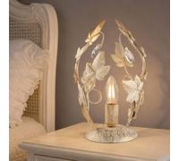 Be Light Abatjour classica in metallo con decorazione di foglie e cristalli Eder [EEK: A+]