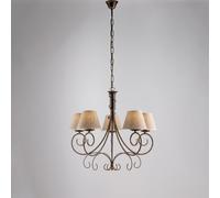 Be Light Lampadario grande dalle linee classiche con paralumi in tessuto Vienna [EEK: A+]