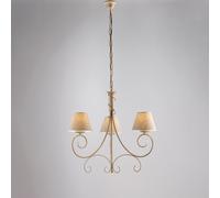 Be Light Lampadario piccolo dalle linee classiche con paralumi in tessuto Vienna [EEK: A+]