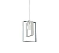Be Light Sospensione Moderna 1 Luce Ferro Laccato Bianco e Grigio Serie Duplo