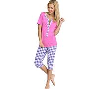 Be Mammy Pigiama Premaman con Funzione Allattamento H2L2N2 (Rosa-1, S)