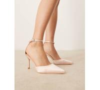 Be Mine Bridal - Vennie - Scarpe in raso color cipria con tacco con tacchetti a spillo-Rosa 40