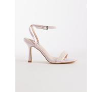 Be Mine - Camden - Sandali da sposa in raso rosa con tacco e perle 39