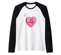 Be Mine Carino Romantico San Valentino Dolce Amore per Lui Lei Maglia con Maniche Raglan