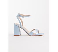 Be Mine - Eshma - Sandali da sposa con tacco largo in raso blu 36