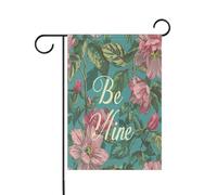 Be Mine Floral William Morris Style Teal Pesca Garden Flag Set Chritmas banner per la decorazione del portico 12x18 su entrambi i lati