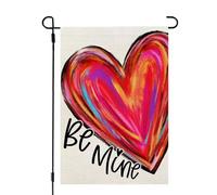 Be Mine Heart Bandiere Verticale Durevole Bandiere Resistente Alle Intemperie Bandiera Per Interno Esterno Feste 30X45Cm