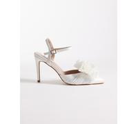 Be Mine - Rysha - Scarpe da sposa a punta con tacco color avorio e fiore-Bianco 36