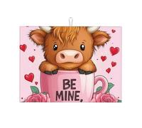 Be Mine, tappetino scolapiatti per cucina, in microfibra, assorbente, riutilizzabile, lavabile, extra large, 45,7 x 61,7 cm