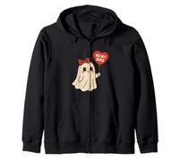 Be My Boo Ghost con Palloncino a Cuore per San Valentino Halloween Felpa con Cappuccio
