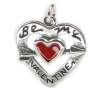 Be My Valentine charm in argento sterling .925 x 1 Love charms