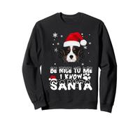 Be Nice To Me I Know Santa Cavalier Dog Christmas Dogs Lover Felpa