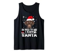 Be Nice To Me I Know Santa Labrador Retriever Dog Christmas Canotta