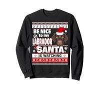 Be Nice To Me I Know Santa Labrador Retriever Dog Christmas Felpa