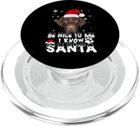 Be Nice To Me I Know Santa Labrador Retriever Dog Christmas PopSockets PopGrip per MagSafe