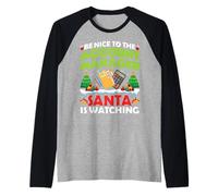 Be Nice to The Account Manager Santa - Funny Christmas Maglia con Maniche Raglan